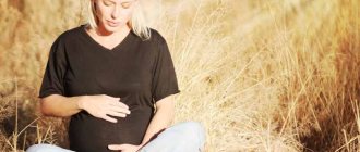 Беременная в соломенном поле