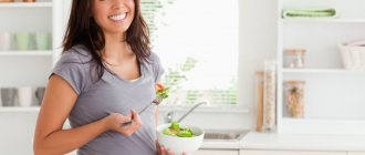 будущей матери необходимо следить за питанием