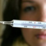 girl with thermometer