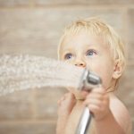 bathing in the shower