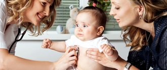 Mom and child at a doctor's appointment