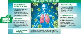 Основные возбудители пневмонии