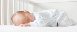 The child is sleeping