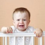 A 1-year-old child does not sleep and cries